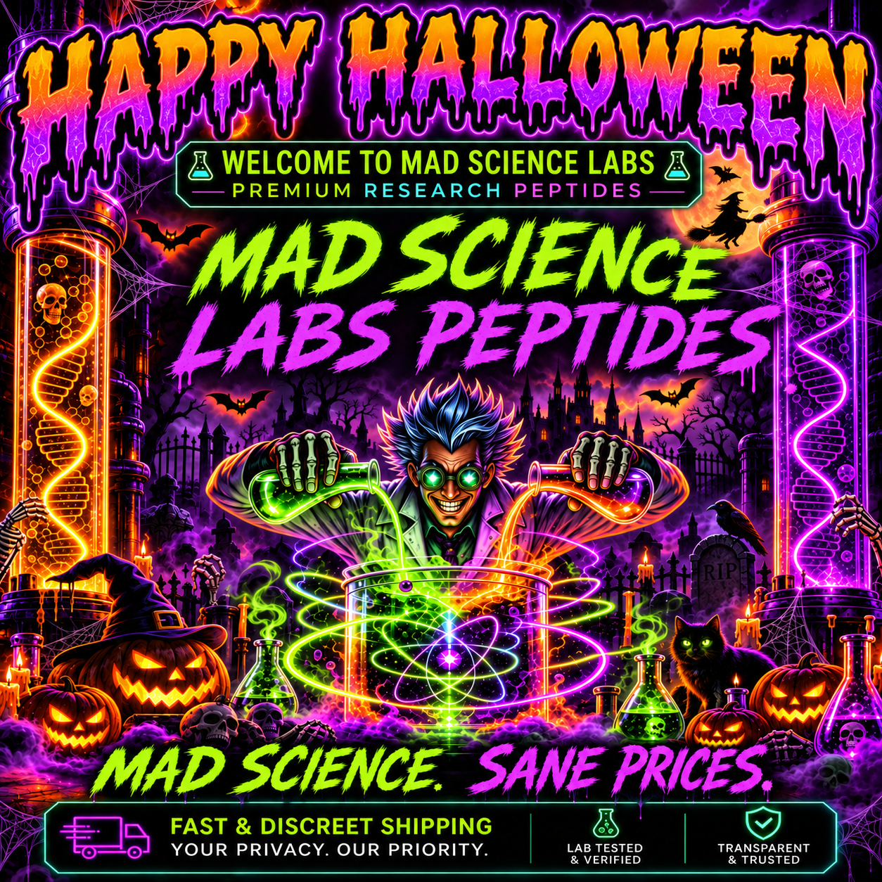 Happy Halloween from Mad Science Labs Peptides
